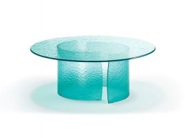 Reflex PETALO 40 ACQUA圆形玻璃茶几